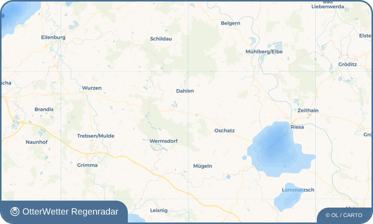 Widget-Vorschau für Calbitz Wetter-Widget-Vorschau mit Vorhersagedaten für Calbitz