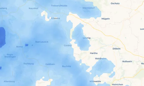 Regenradar Vorschaubild - Aktuelle Niederschläge in Commichau und Umgebung