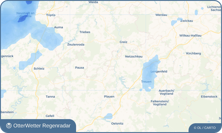 Widget-Vorschau für Cossengrün Wetter-Widget-Vorschau mit Vorhersagedaten für Cossengrün