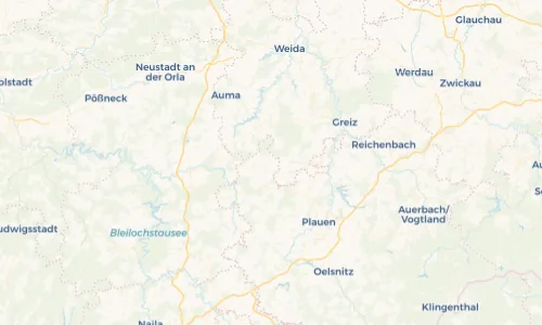 Regenradar Vorschaubild - Aktuelle Niederschläge in Ebersgrün und Umgebung