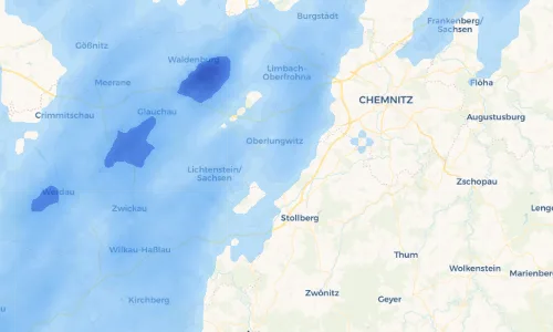 Regenradar Vorschaubild - Aktuelle Niederschläge in Erlbach-Kirchberg und Umgebung