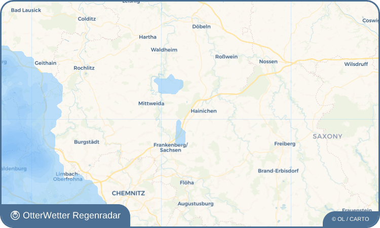 Widget-Vorschau für Falkenau Wetter-Widget-Vorschau mit Vorhersagedaten für Falkenau
