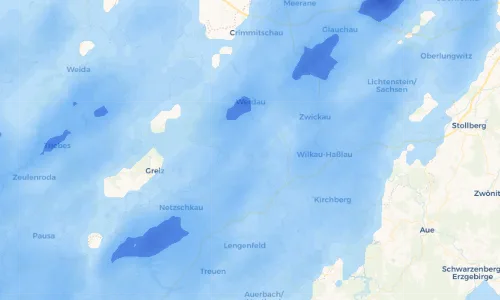 Regenradar Vorschaubild - Aktuelle Niederschläge in Gospersgrün und Umgebung