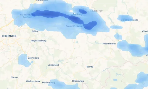 Regenradar Vorschaubild - Aktuelle Niederschläge in Großhartmannsdorf und Umgebung