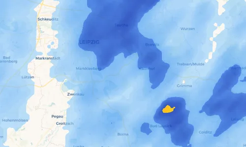 Regenradar Vorschaubild - Aktuelle Niederschläge in Großpösna und Umgebung