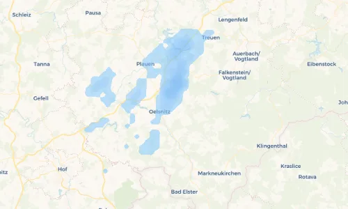 Regenradar Vorschaubild - Aktuelle Niederschläge in Hartmannsgrün und Umgebung
