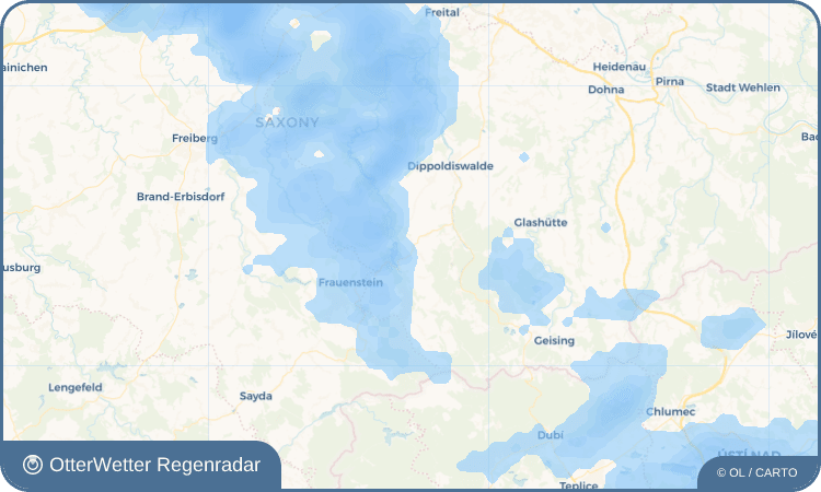 Widget-Vorschau für Hennersdorf Wetter-Widget-Vorschau mit Vorhersagedaten für Hennersdorf