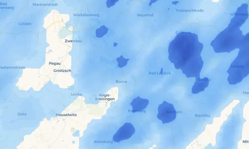 Regenradar Vorschaubild - Aktuelle Niederschläge in Kesselshain Siedlung und Umgebung
