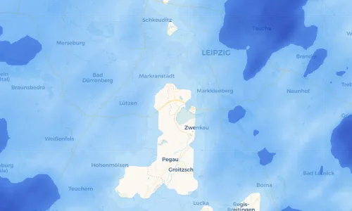 Regenradar Vorschaubild - Aktuelle Niederschläge in Knautnaundorf und Umgebung