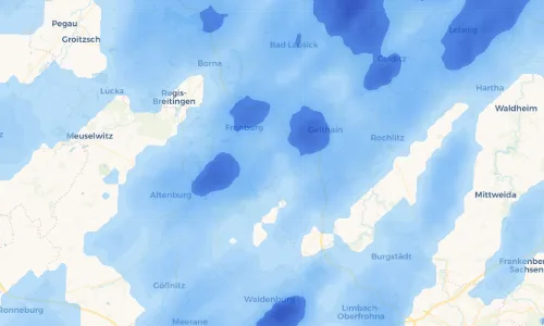 Regenradar Vorschaubild - Aktuelle Niederschläge in Kohren-Sahlis und Umgebung