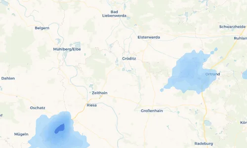 Regenradar Vorschaubild - Aktuelle Niederschläge in Koselitz und Umgebung
