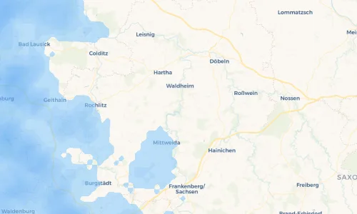 Regenradar Vorschaubild - Aktuelle Niederschläge in Kriebstein und Umgebung