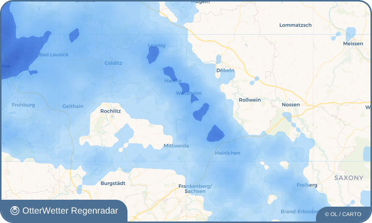 Widget-Vorschau für Kriebstein Wetter-Widget-Vorschau mit Vorhersagedaten für Kriebstein