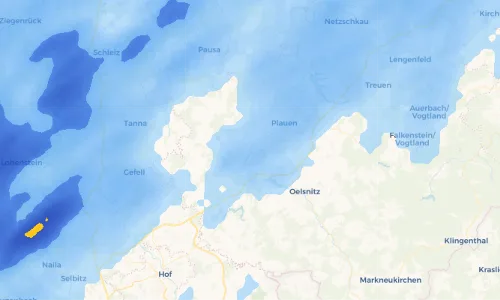 Regenradar Vorschaubild - Aktuelle Niederschläge in Kürbitz und Umgebung