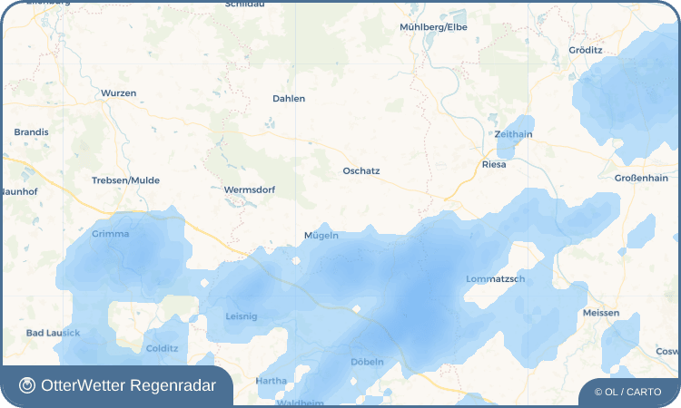 Wetter-Widget-Vorschau mit Vorhersagedaten für Leuben