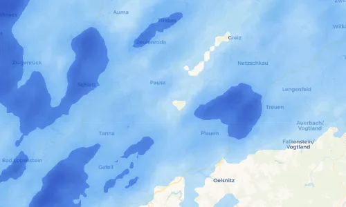 Regenradar Vorschaubild - Aktuelle Niederschläge in Mehltheuer und Umgebung