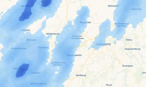 Regenradar Vorschaubild - Aktuelle Niederschläge in Meinsdorf und Umgebung