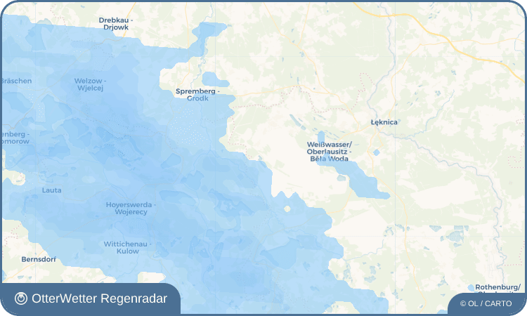 OtterWetter Regenradar-Widget Mühlrose - Miłoraz