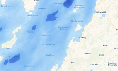 Regenradar Vorschaubild - Aktuelle Niederschläge in Mülsen St. Niclas und Umgebung