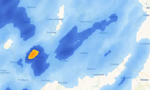 Regenradar Vorschaubild - Aktuelle Niederschläge in Muschau und Umgebung