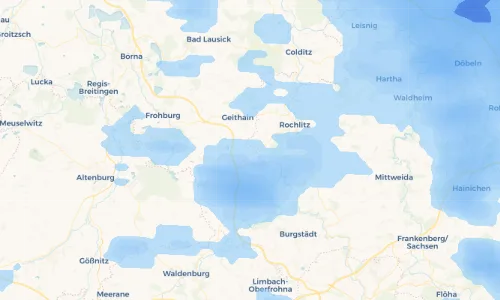 Regenradar Vorschaubild - Aktuelle Niederschläge in Narsdorf und Umgebung