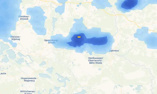 Regenradar Vorschaubild - Aktuelle Niederschläge in Neu-Mühlrose - Nowy Miłoraz und Umgebung