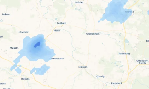 Regenradar Vorschaubild - Aktuelle Niederschläge in Neuseußlitz und Umgebung