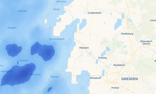 Regenradar Vorschaubild - Aktuelle Niederschläge in Niederjahna und Umgebung