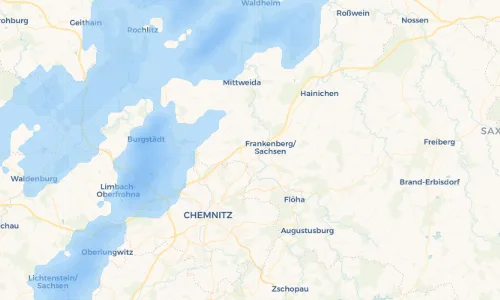 Regenradar Vorschaubild - Aktuelle Niederschläge in Niederlichtenau und Umgebung