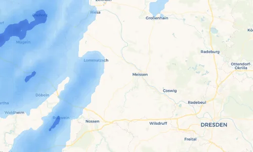 Regenradar Vorschaubild - Aktuelle Niederschläge in Oberjahna und Umgebung