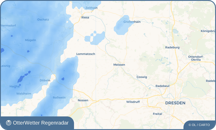 Widget-Vorschau für Oberjahna Wetter-Widget-Vorschau mit Vorhersagedaten für Oberjahna