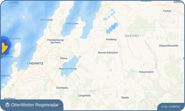 Wetter-Widget-Vorschau mit Vorhersagedaten für Oberreichenbach