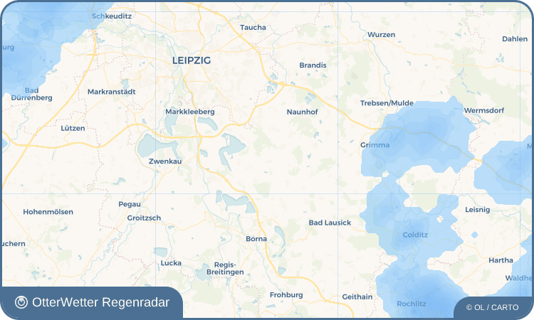 OtterWetter Regenradar-Widget Oelzschau
