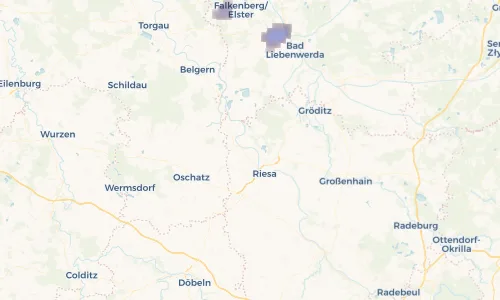 Regenradar Vorschaubild - Aktuelle Niederschläge in Oppitzsch und Umgebung