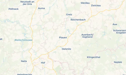 Regenradar Vorschaubild - Aktuelle Niederschläge in Plauen und Umgebung