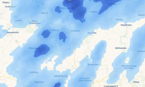 Regenradar Vorschaubild - Aktuelle Niederschläge in Rathendorf und Umgebung