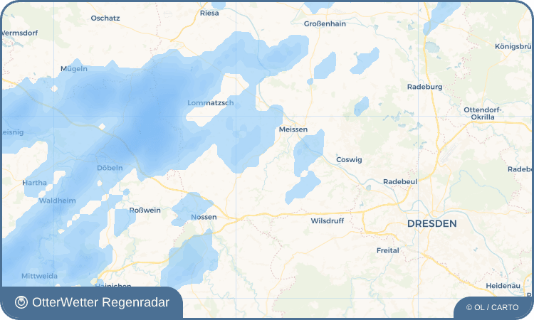 Wetter-Widget-Vorschau mit Vorhersagedaten für Robschütz