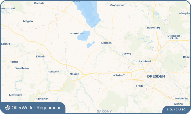 OtterWetter Regenradar-Widget Roitzschen