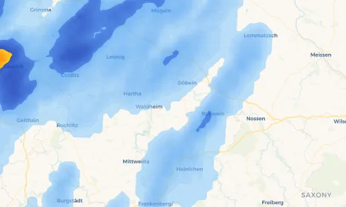 Regenradar Vorschaubild - Aktuelle Niederschläge in Rudelsdorf und Umgebung