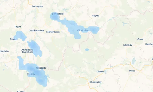Regenradar Vorschaubild - Aktuelle Niederschläge in Rübenau und Umgebung