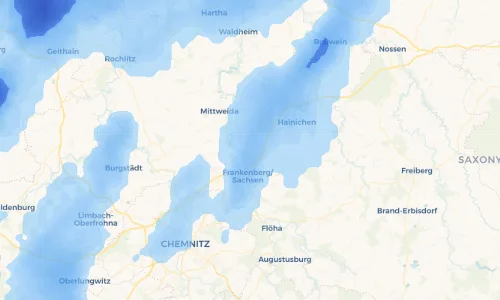 Regenradar Vorschaubild - Aktuelle Niederschläge in Sachsenburg und Umgebung