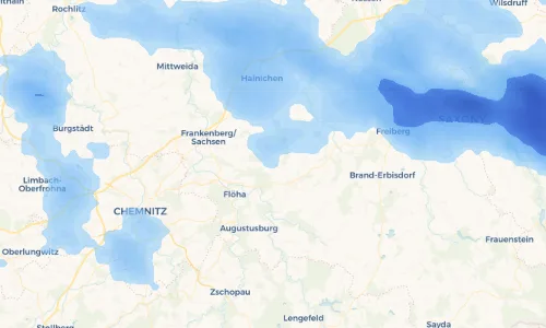 Regenradar Vorschaubild - Aktuelle Niederschläge in Schönerstadt und Umgebung