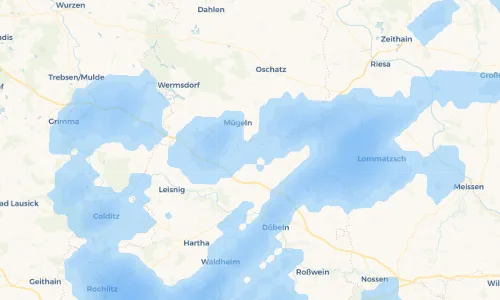 Regenradar Vorschaubild - Aktuelle Niederschläge in Schrebitz und Umgebung