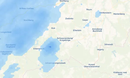 Regenradar Vorschaubild - Aktuelle Niederschläge in Schwarzenberg/Erzgebirge und Umgebung