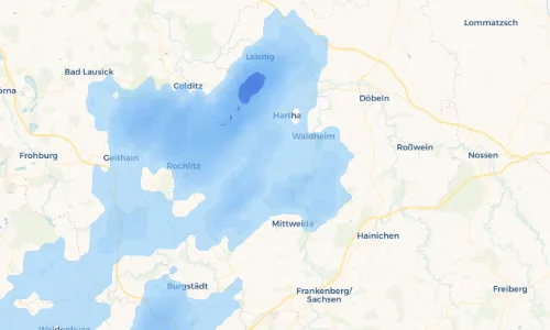 Regenradar Vorschaubild - Aktuelle Niederschläge in Schweikershain und Umgebung