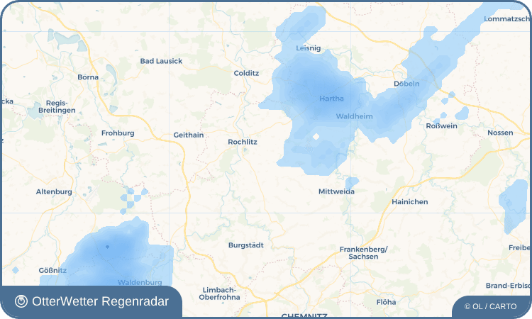 Wetter-Widget-Vorschau mit Vorhersagedaten für Städten