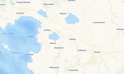 Regenradar Vorschaubild - Aktuelle Niederschläge in Töpeln und Umgebung