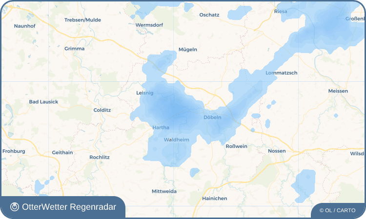 OtterWetter Regenradar-Widget Töpeln