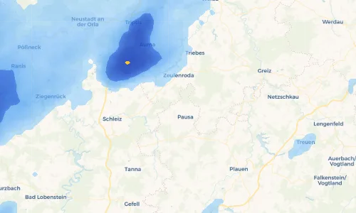 Regenradar Vorschaubild - Aktuelle Niederschläge in Wallengrün und Umgebung