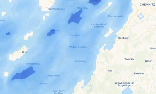 Regenradar Vorschaubild - Aktuelle Niederschläge in Wilkau-Haßlau und Umgebung